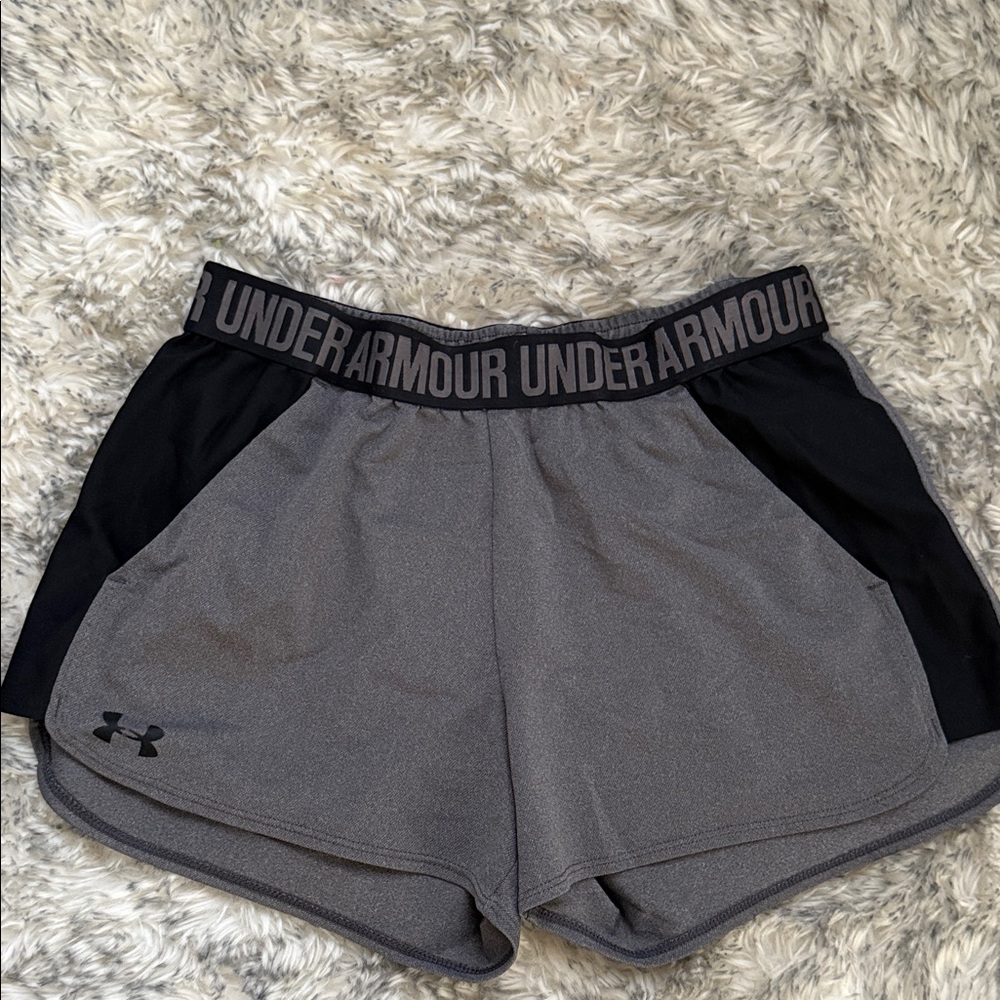 Under Armour Women's Athletic Shorts in Gray and Black